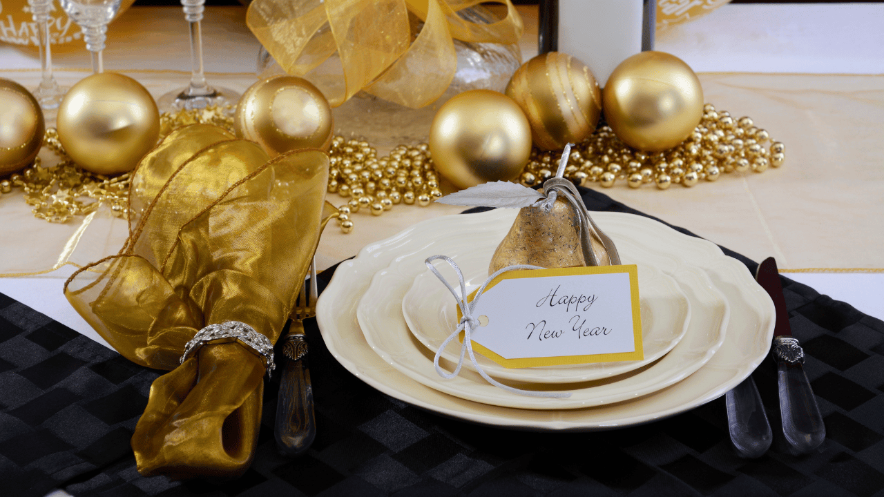 Mesa para recibir el año nuevo