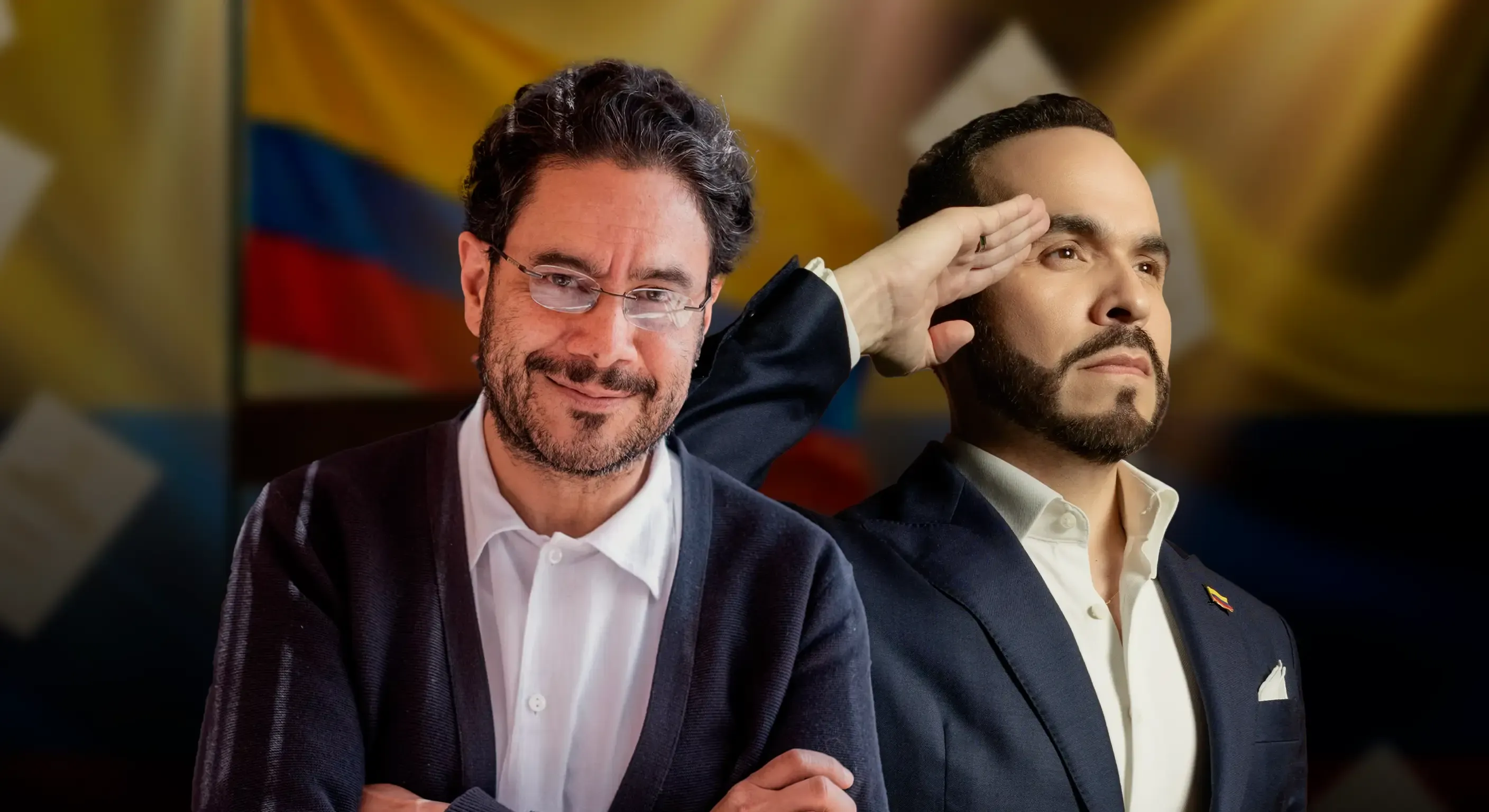 En la foto: Iván Cepeda y Abelardo de la Espriella En la foto: Iván Cepeda y Abelardo de la Espriella